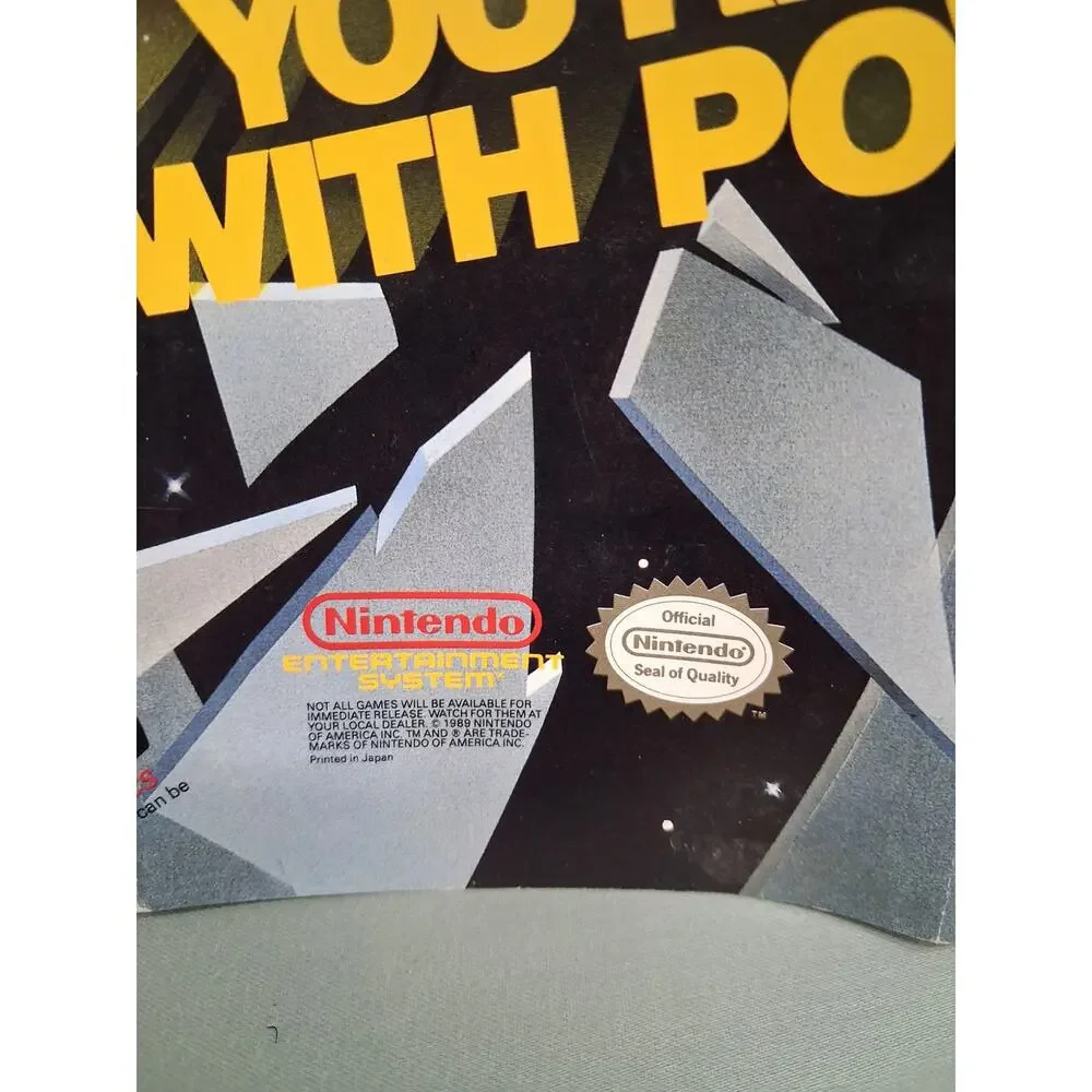 Vintage 1989 NES Nintendo Now Your Playing With Power Insert Promo Poster